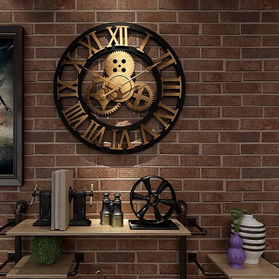 Amazon.co.jp: 壁掛け時計、ローマ数字のヨーロッパの農家の