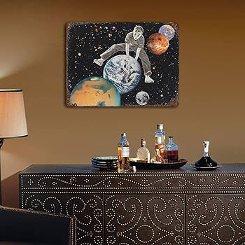 Amazon.co.jp: ブリキ看板 神秘の大宇宙 惑星 アート 鉄絵画 吊り下げ