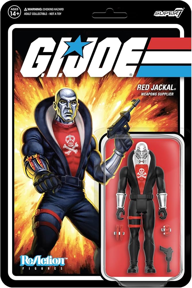 Amazon.com: Super7 G.I. Joe Red Jackal (Vac Metal) - 3.75