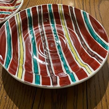 Amazon.co.jp: 魯山人写 九谷焼 色絵間道文深盛皿揃五客 箸置揃五客 九