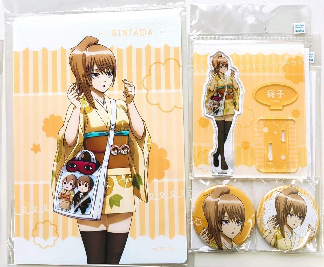 Amazon.co.jp: 銀魂 沖田総悟 総子 アクスタ 缶バッジ ポスカ セット