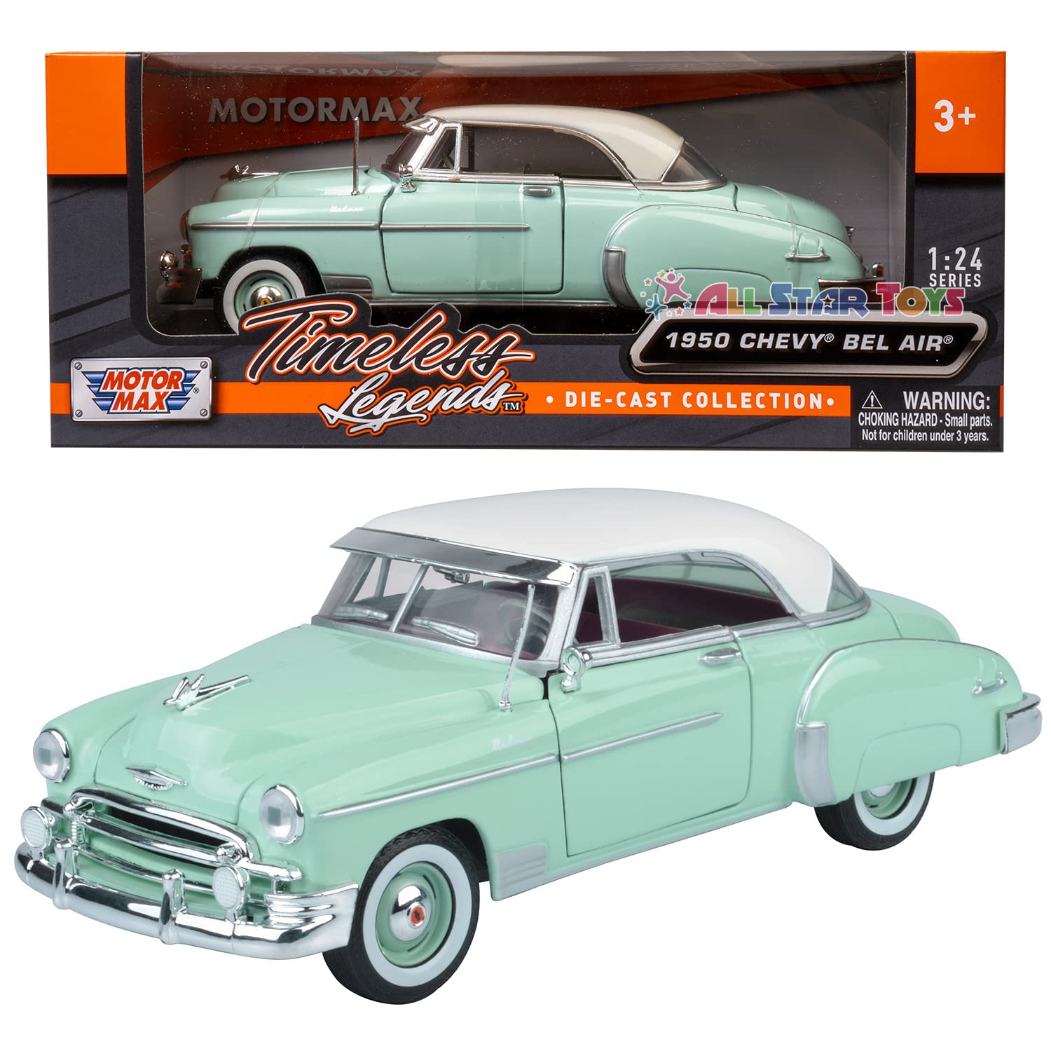 Amazon.com: 1950 Chevy Bel Air, Green - Motormax Premium American