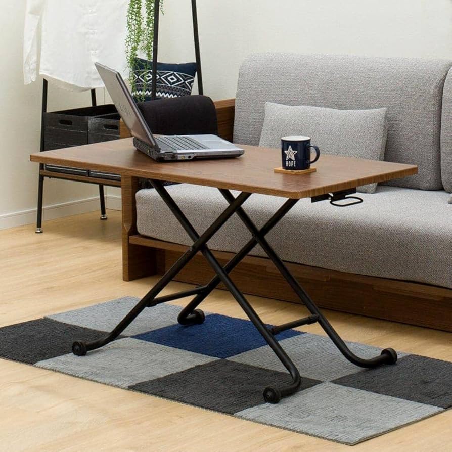 Amazon.co.jp: ニトリ 昇降 センターテーブル ライザN ミドルブラウン