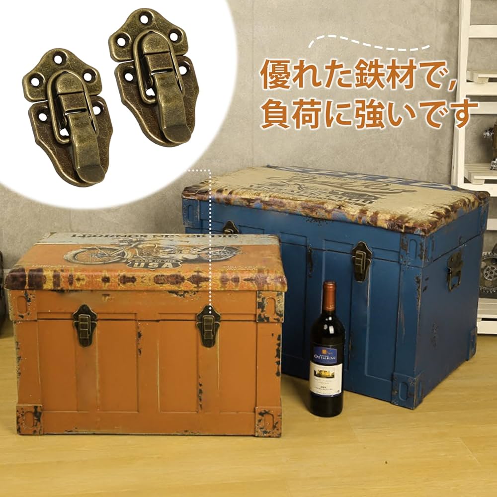 Amazon.co.jp: ボックスラッチ ヴィンテージのトグルラッチ木製