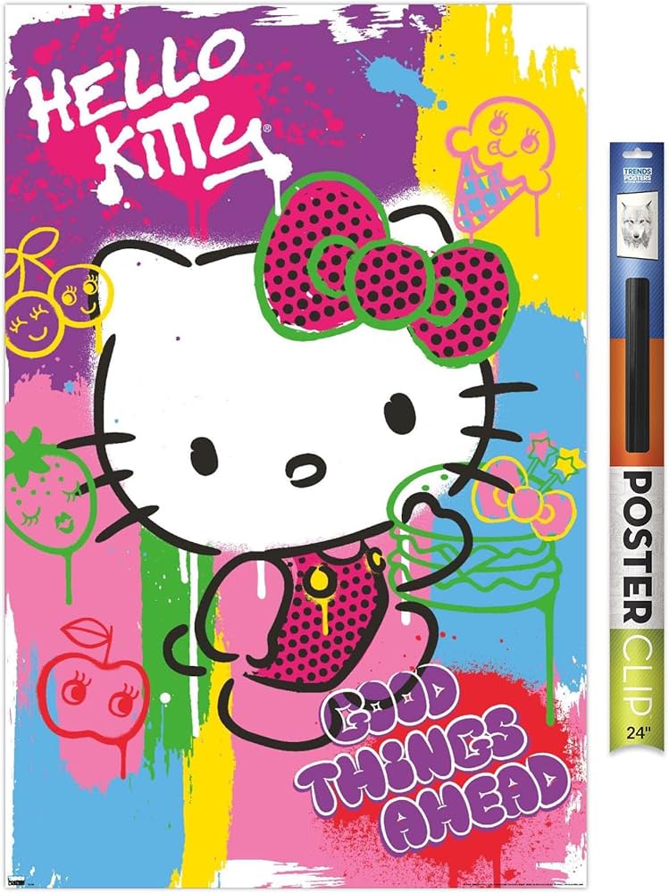 激レア☆初期ハローキティ色紙サイズイラスト☆ 米窪節子サイン入り