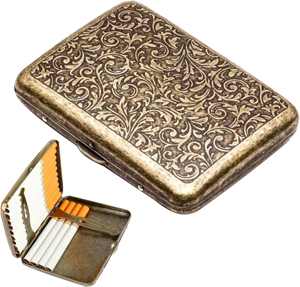 Amazon | タバコケース シガレットケース 20本収納 おしゃれ メタル
