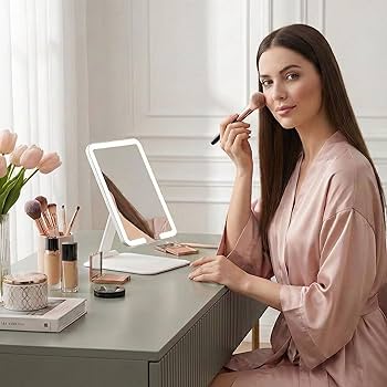 Amazon.com - Fancii Rechargeable Travel Makeup Mirror with Bright