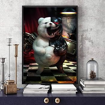 Amazon.co.jp: ダンガンロンパモノクマホラーポスター装飾画キャンバス