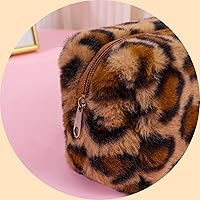 Amazon | [APOSITV]ヒョウ柄 化粧ポーチ ファーポーチ フェイクファー