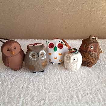 Amazon.co.jp: 鈴 開運招福 邪気祓い 魔除け フクロウ ミミズク 置物