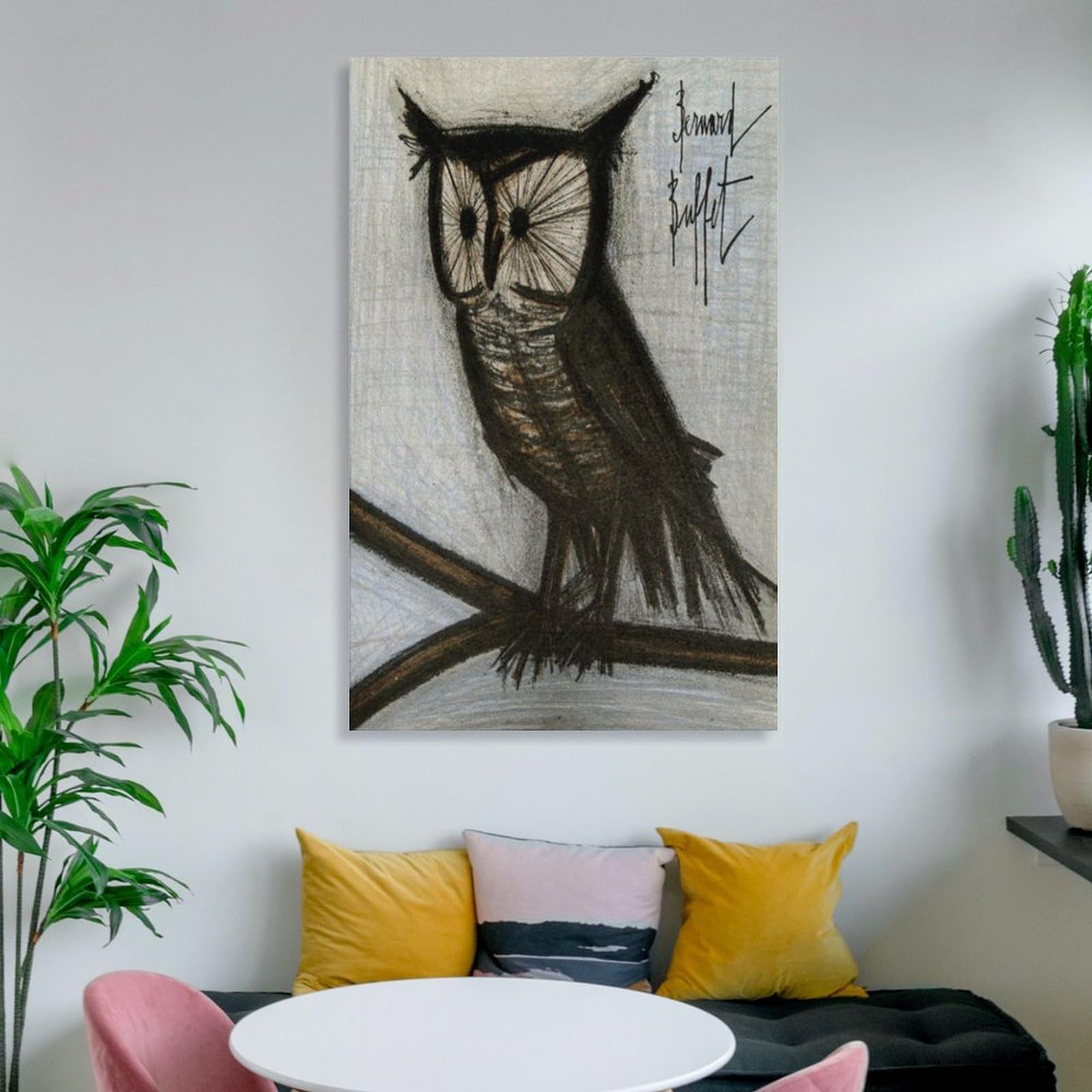 Amazon.co.jp: ベルナールビュッフェ（小さなミミズク）ポスター