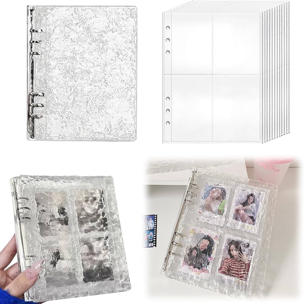 Amazon | Coollooda シール帳 透明 A5/A8 6穴 シール バインダー 手帳