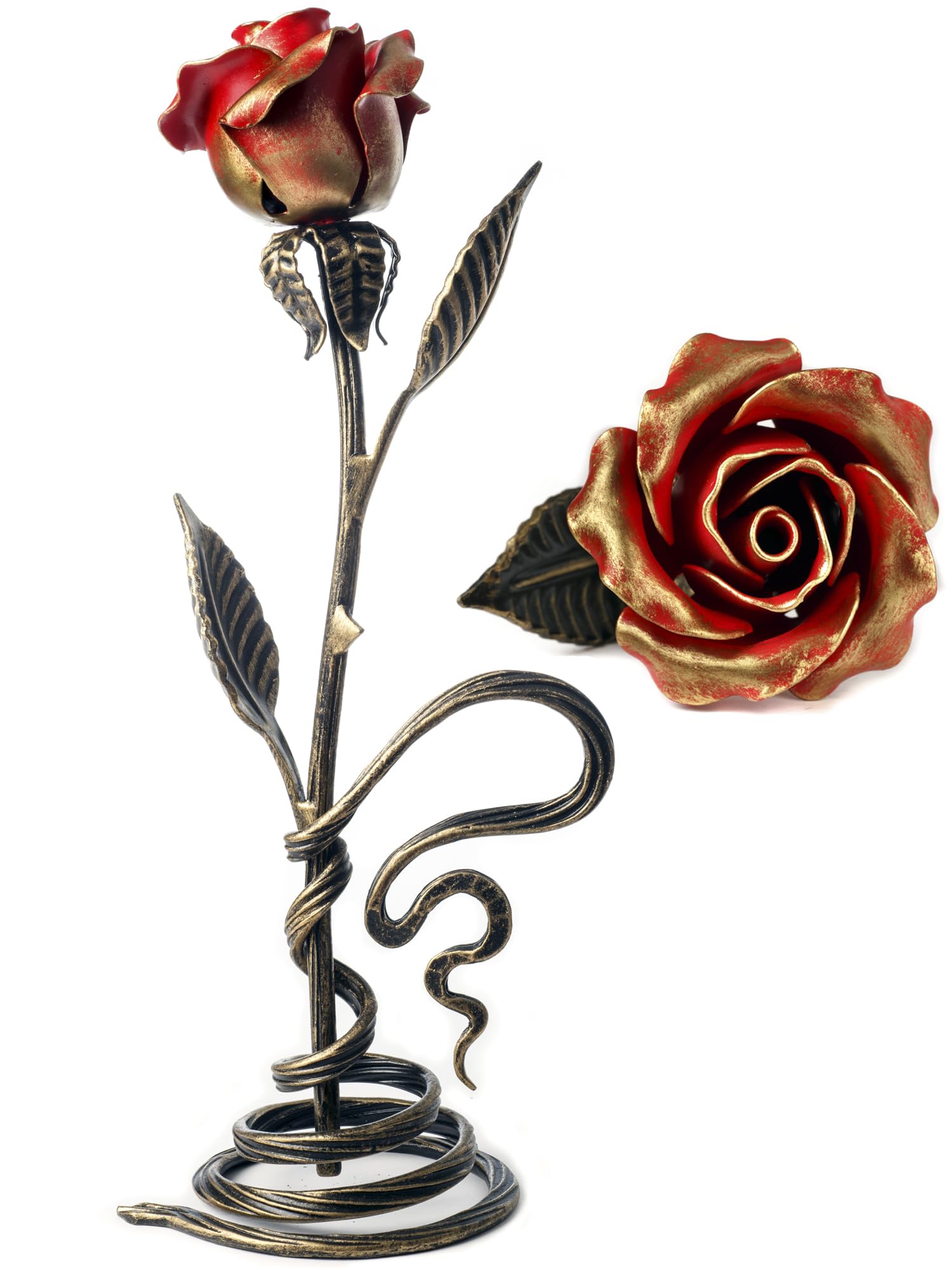 Amazon.com: Red Iron Rose with Metal Stand - 6th Aniiversary