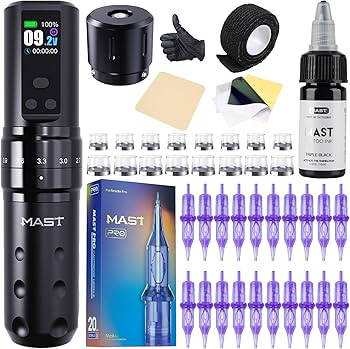 Amazon | Mast Fold2 Pro ワイヤレス ロータリータトゥーマシンキット