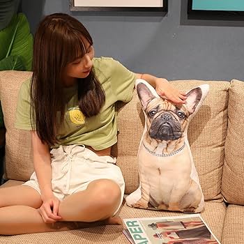 Amazon.co.jp: フレンチブルドッグ ぬいぐるみ 犬 3D 縫いぐるみ 超