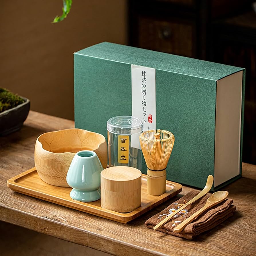 Amazon｜JIKANNOYA 抹茶セット 初心者 8点セット お点前セット 竹茶碗