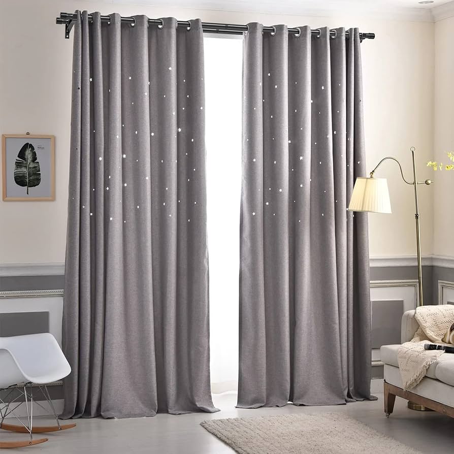 Amazon.com: YeYeBest Double Curtain Rods 66 to 144 Inch, Metal