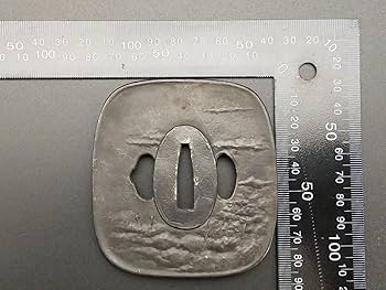 Amazon.co.jp: AFT19 刀鍔 天王の図 鋼製 透かし 日本刀装具 鍔 厚さ