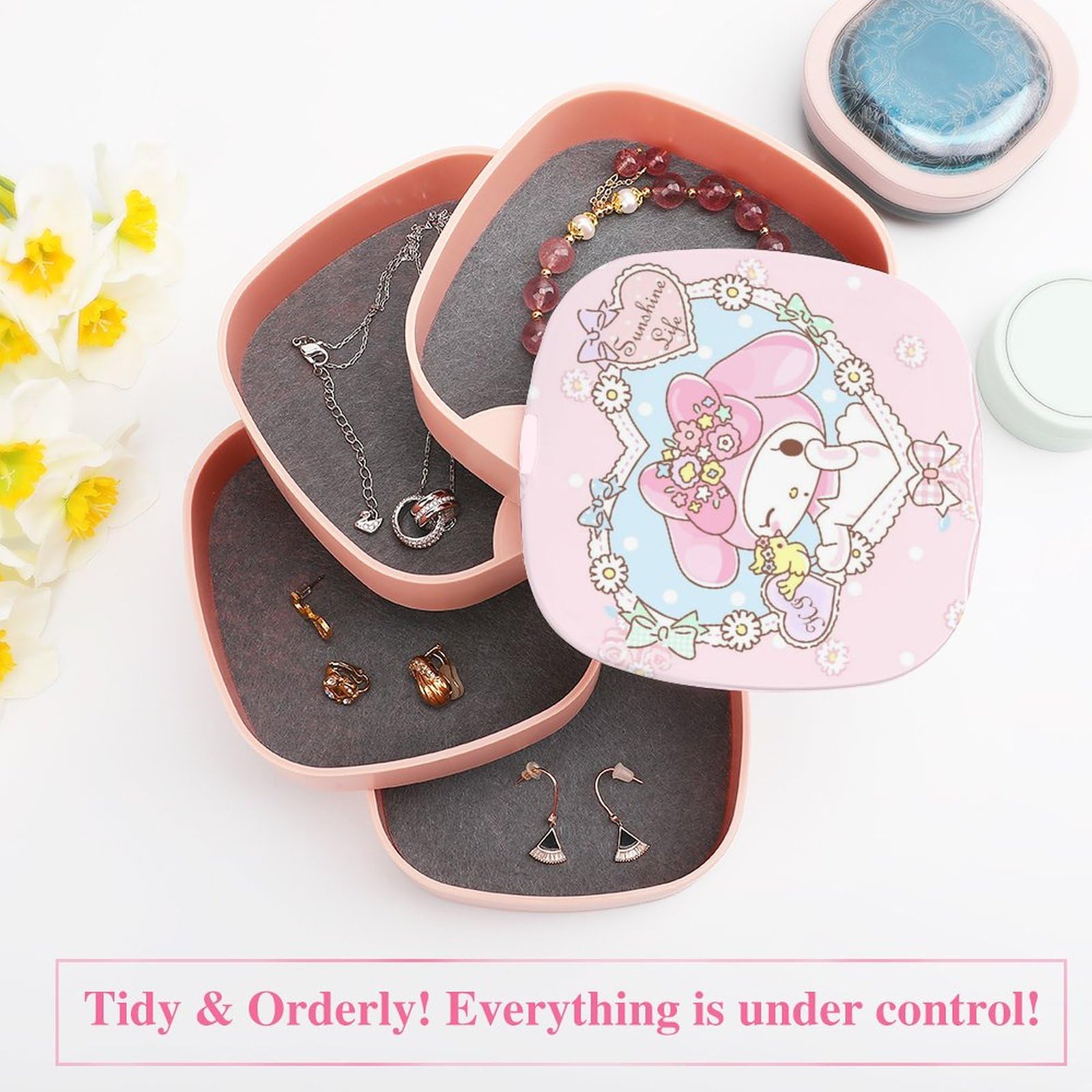 Amazon｜マイメロ ジュエリーボックス アクセサリーケース 4段