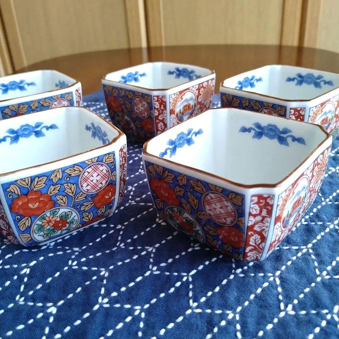 Amazon.co.jp: 三洋陶器 龍峯窯 小鉢揃 5枚セット 有田焼 角鉢 角皿