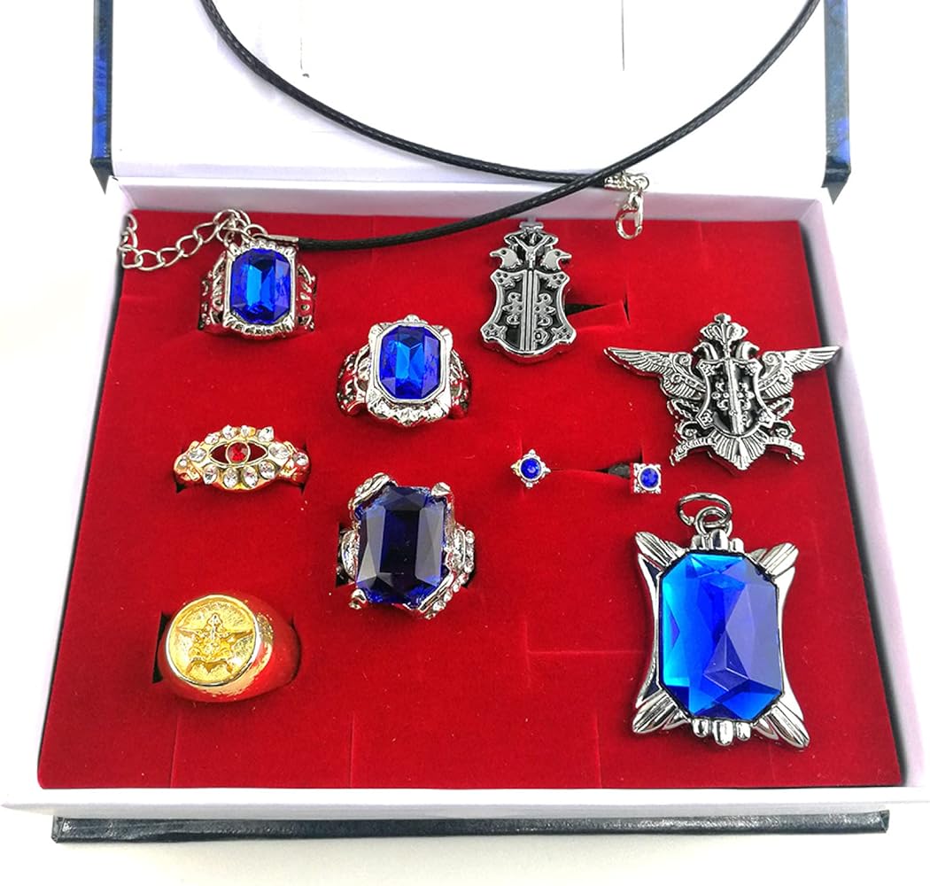 Amazon.co.jp: [NIMIVVFR] 黒執事ネックレス 黒執事 指輪 セバスチャン