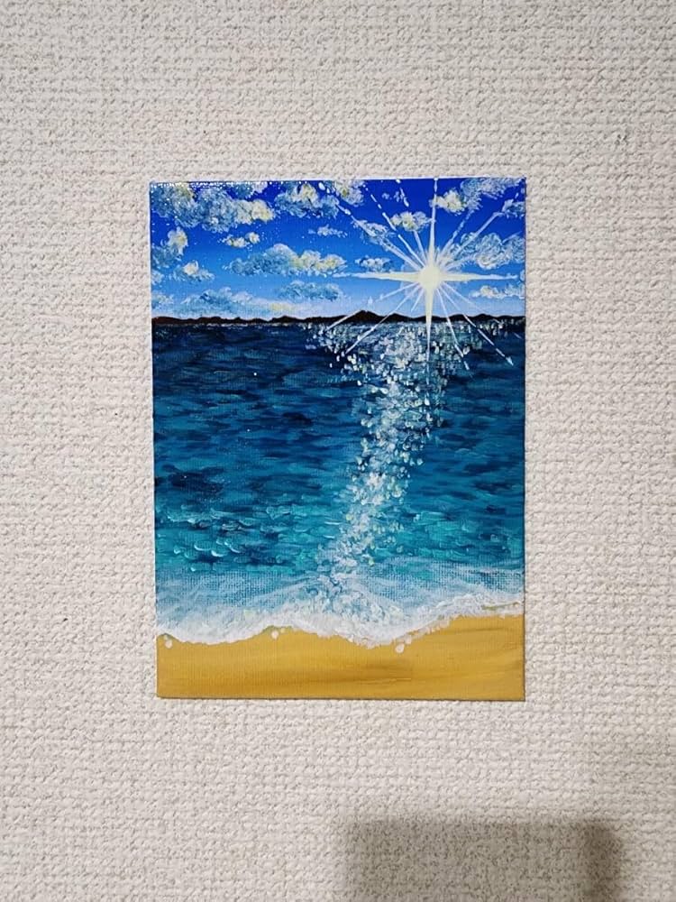 Amazon.co.jp: アクリル画 風景画 海 アート 海の絵 絵画 インテリア