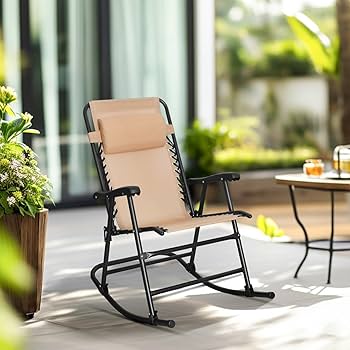 Amazon.com : Amazon Basics Outdoor Portable Folding Rocking Chair
