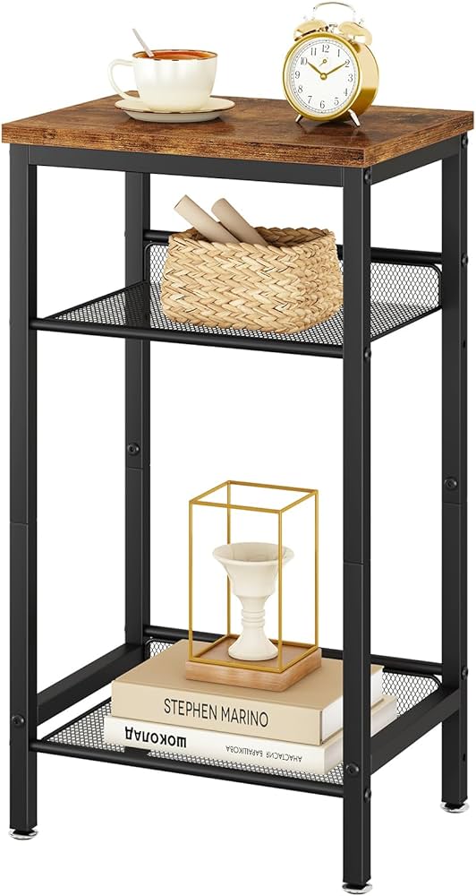Amazon｜YMYNY オープンシェルフ サイドテーブル 3段ラック スリム