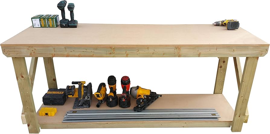 Arbor Garden Solutions Heavy Duty Wooden Workbench with 18mm MDF