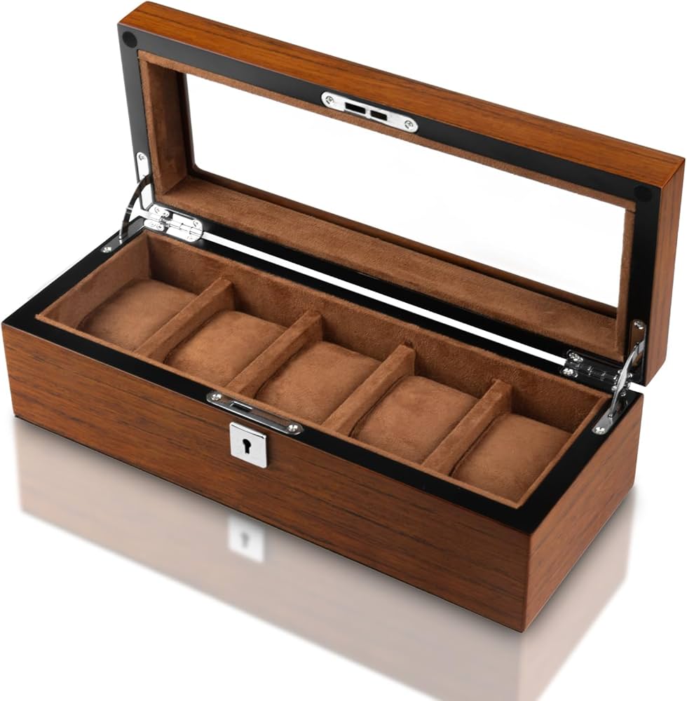 Amazon.co.jp: CeiBand 5本 腕時計収納ケース 木製 時計ケース 腕時計