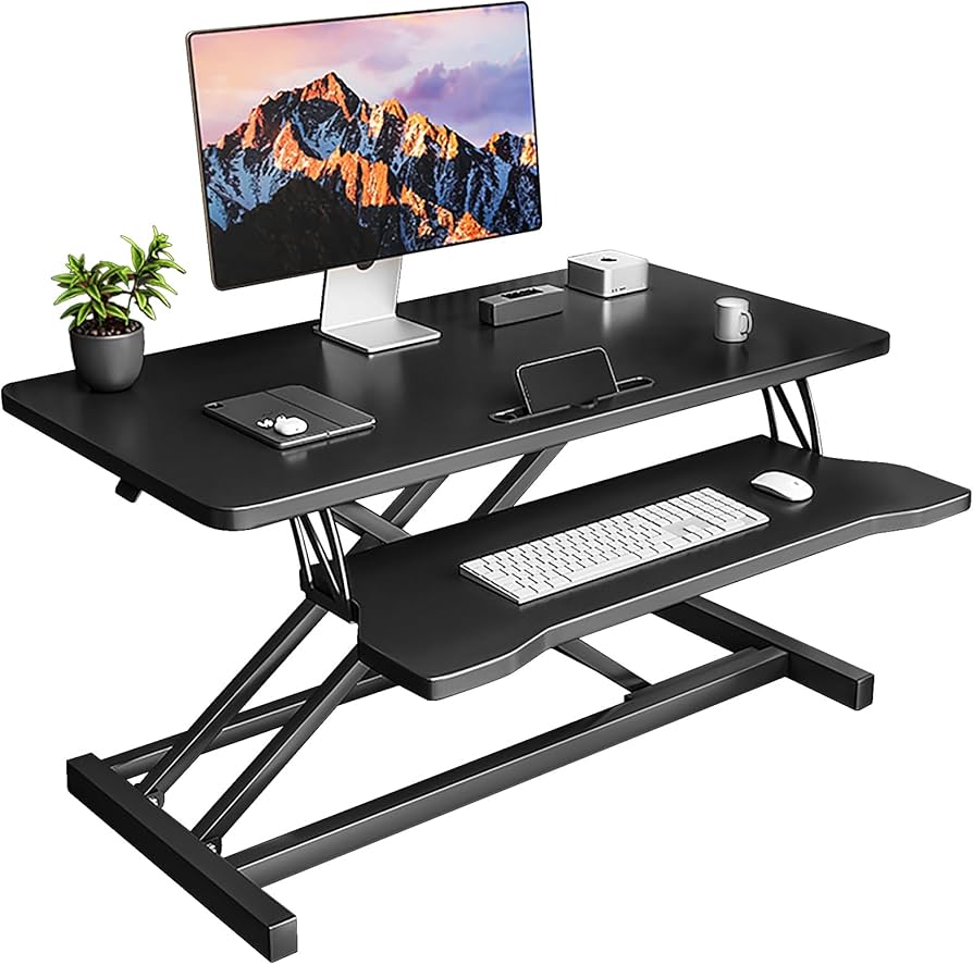 Amazon | スタンディングデスク 卓上 昇降デスク 幅80CM 高さ調節14