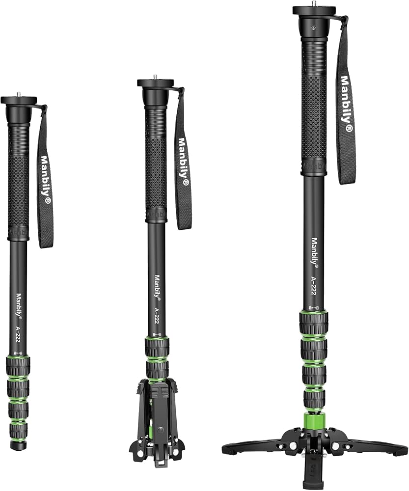 Amazon | Manbily 一脚 自立式 軽量 170cm アルミ一脚 コンパクト 5