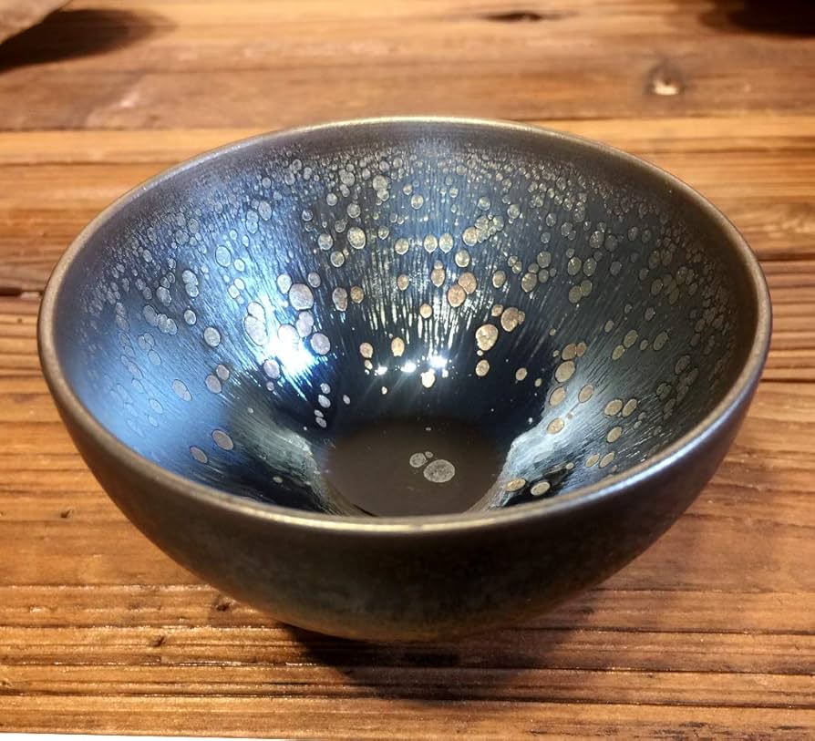 Amazon | 窯変 曜変 天目 茶碗 抹茶碗 手作り 窯作 建盞 和食器 酒器