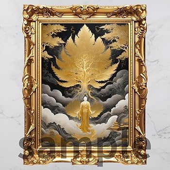 Amazon.co.jp: 金運アップ 女神様 308番開運絵画、風水、幸運アート