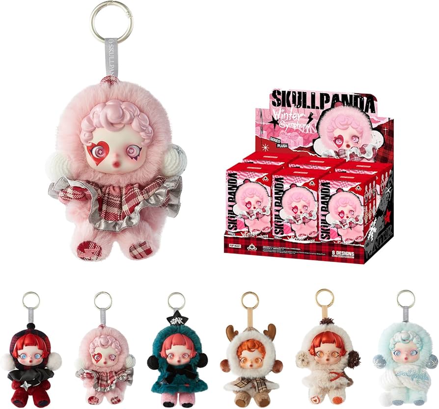POP MART SKULLPANDA Winter Symphony Series Plush, 6PCS Blind Box