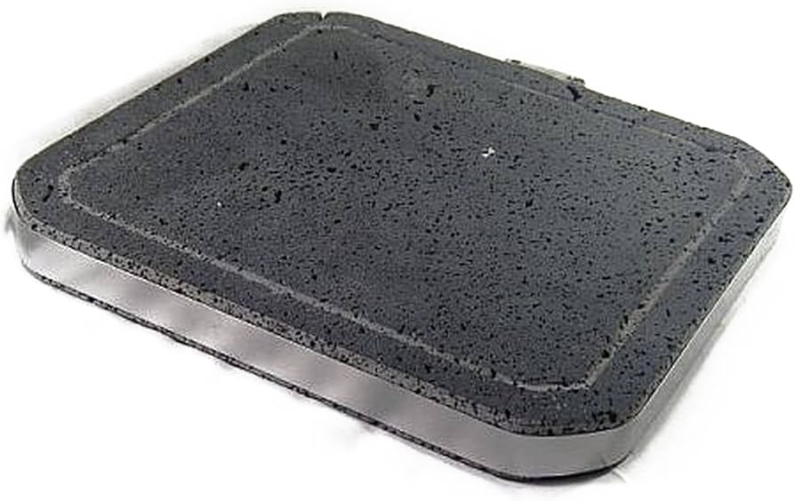 Amazon.co.jp: み尋「高耐久溝付き溶岩プレート」25×25×3cm厚 黒玄武