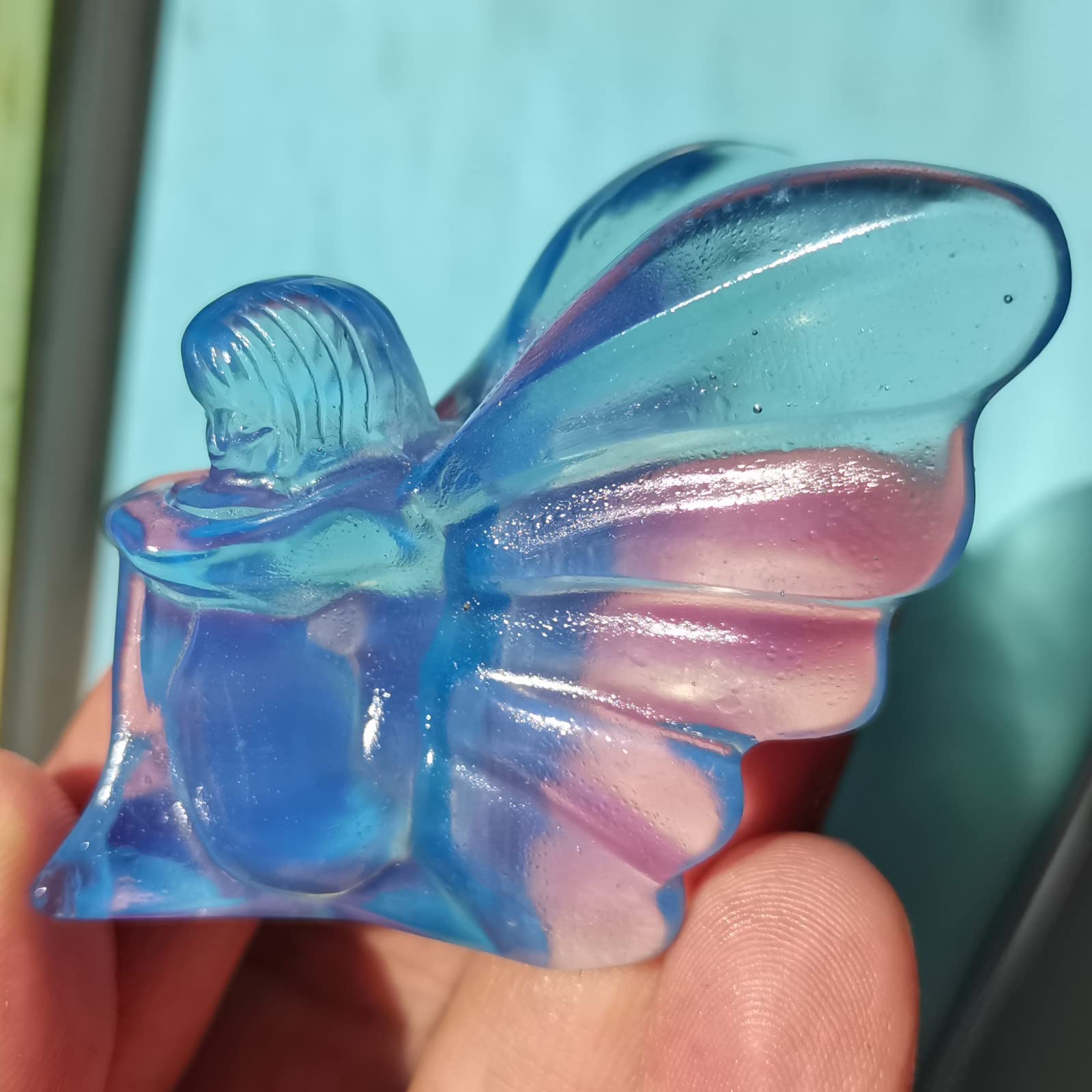 Amazon.co.jp: 天然水晶 クリスタルストーン素敵な蝶の妖精の置物