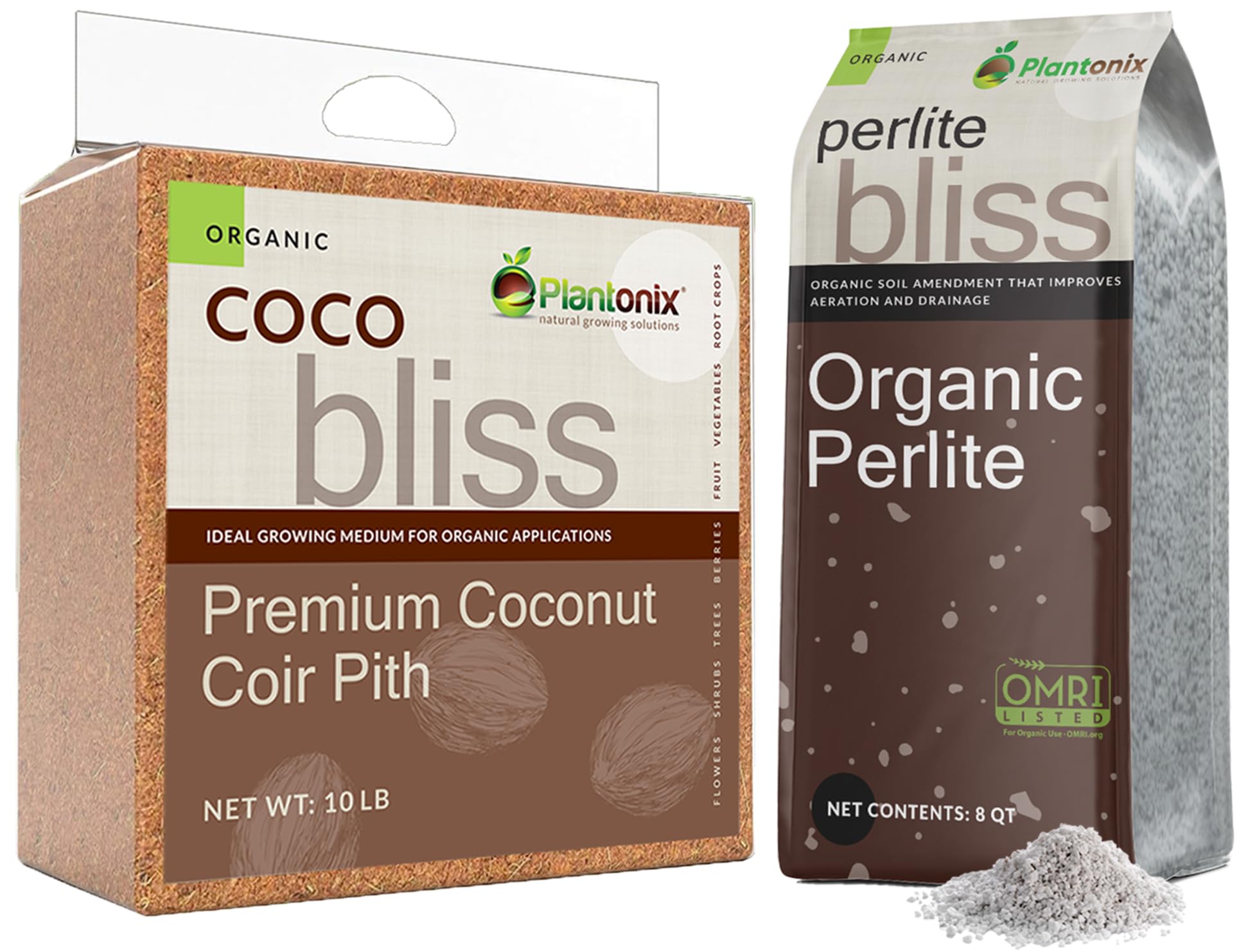 Amazon.com : Coco Bliss (10lbs) + Perlite Bliss (8 Qts) - Organic