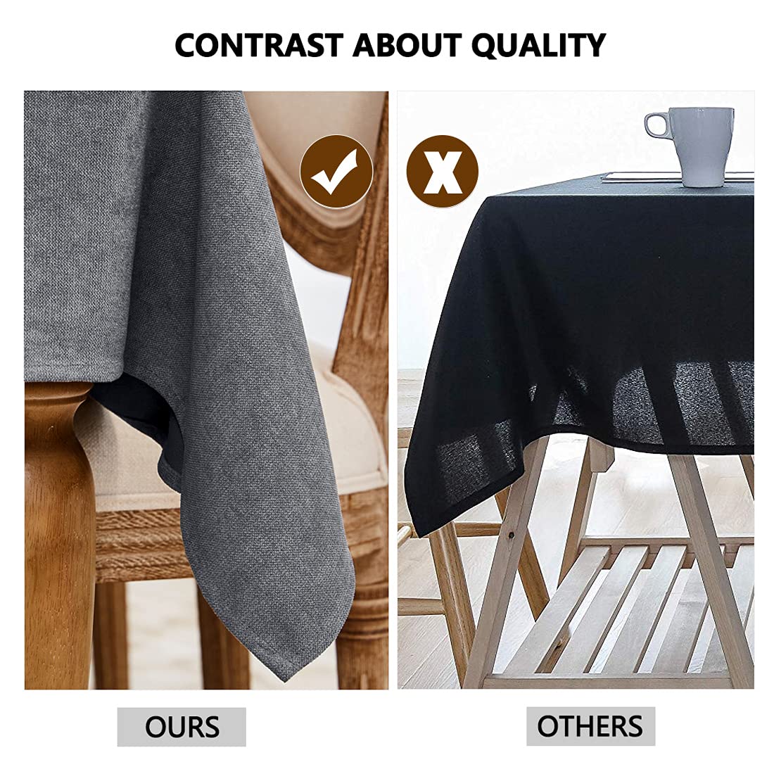 Amazon｜WAITER TREE テーブルクロス テーブルカバー 無地 防水マット