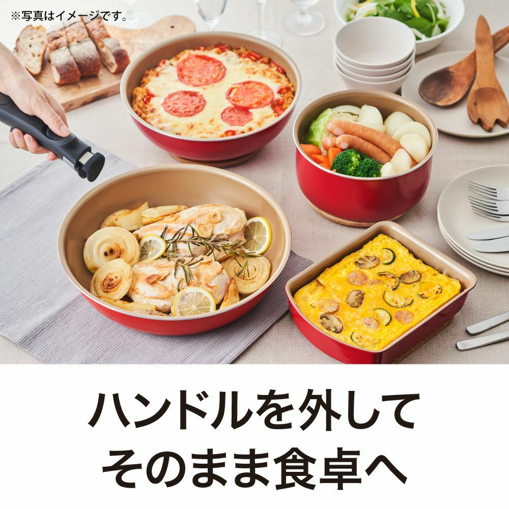 Amazon.co.jp: エバークック フライパンセット 7点セット 着脱式 IH