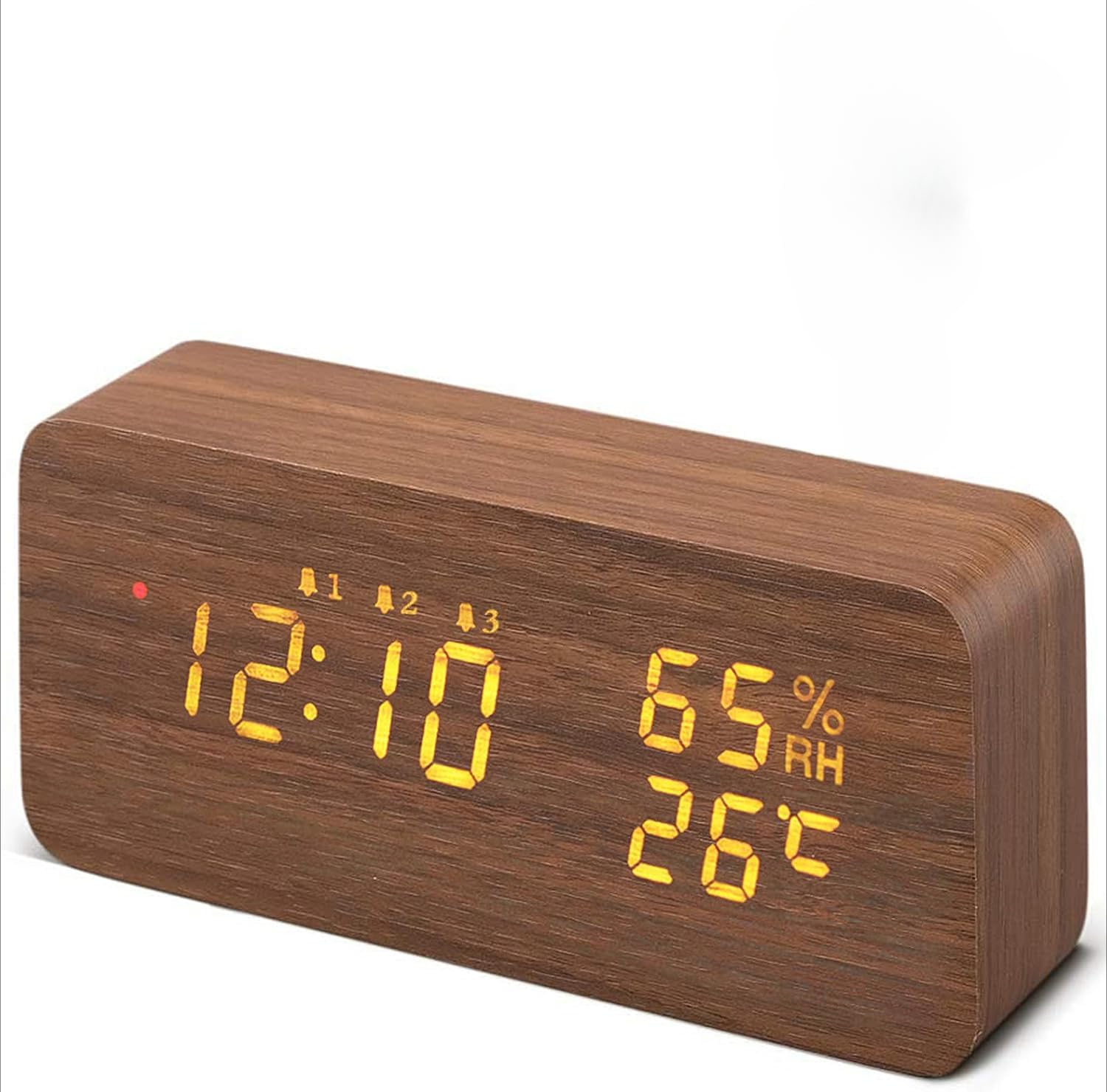 Amazon.co.jp: 置き時計 デジタル 電波時計 木目 LED 明るい 夜でも