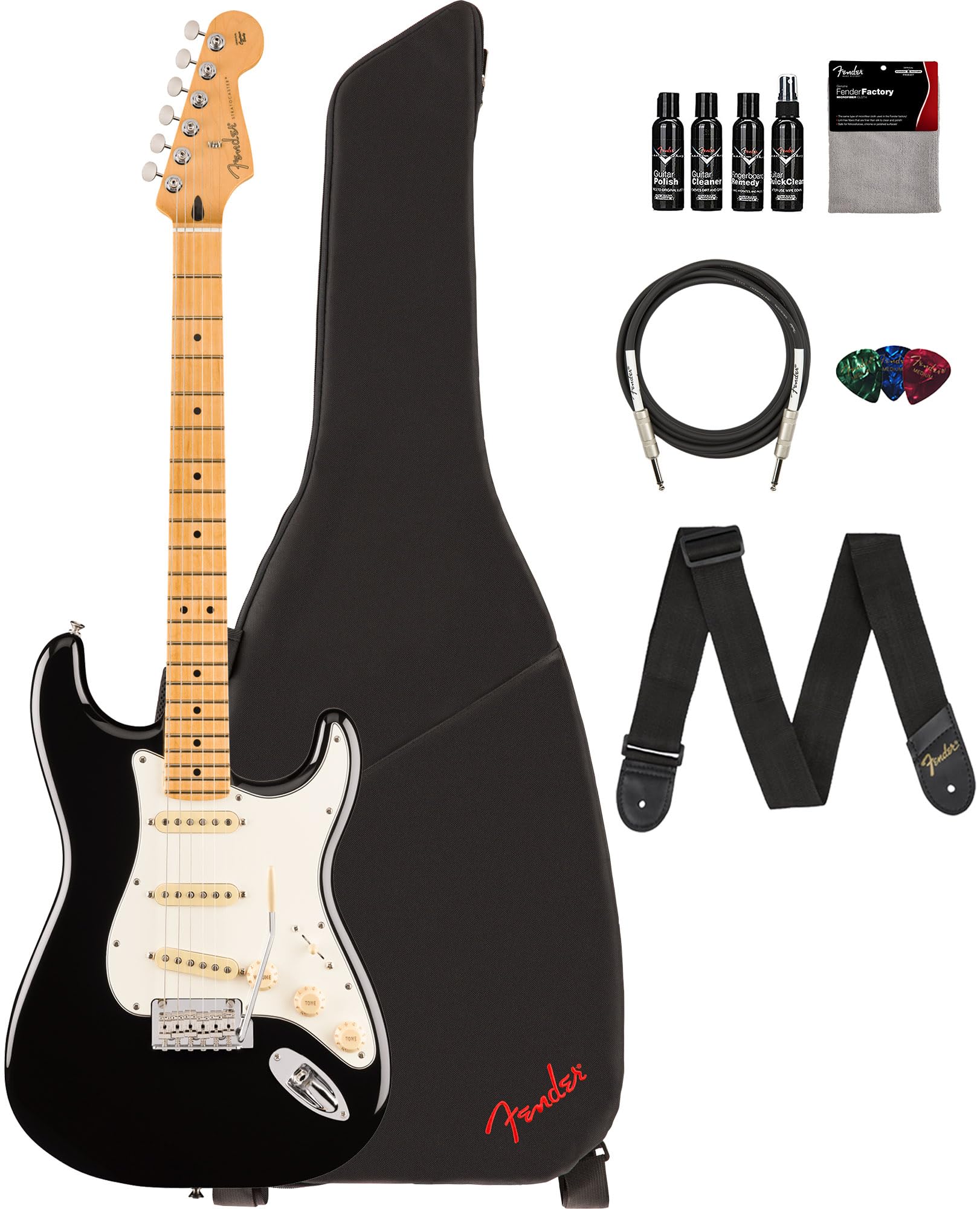 Amazon.com: Fender Player II Stratocaster - Black Bundle with Gig