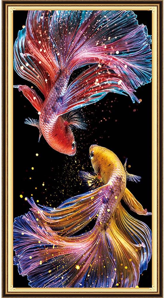 Amazon | 針仕事 魚 プリント プリンセス 金魚 クロスステッチセット