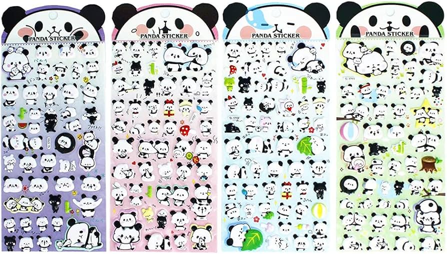 Amazon.co.jp: tesss パンダシール 手帳 レジンの封印にぷくぷく 子供