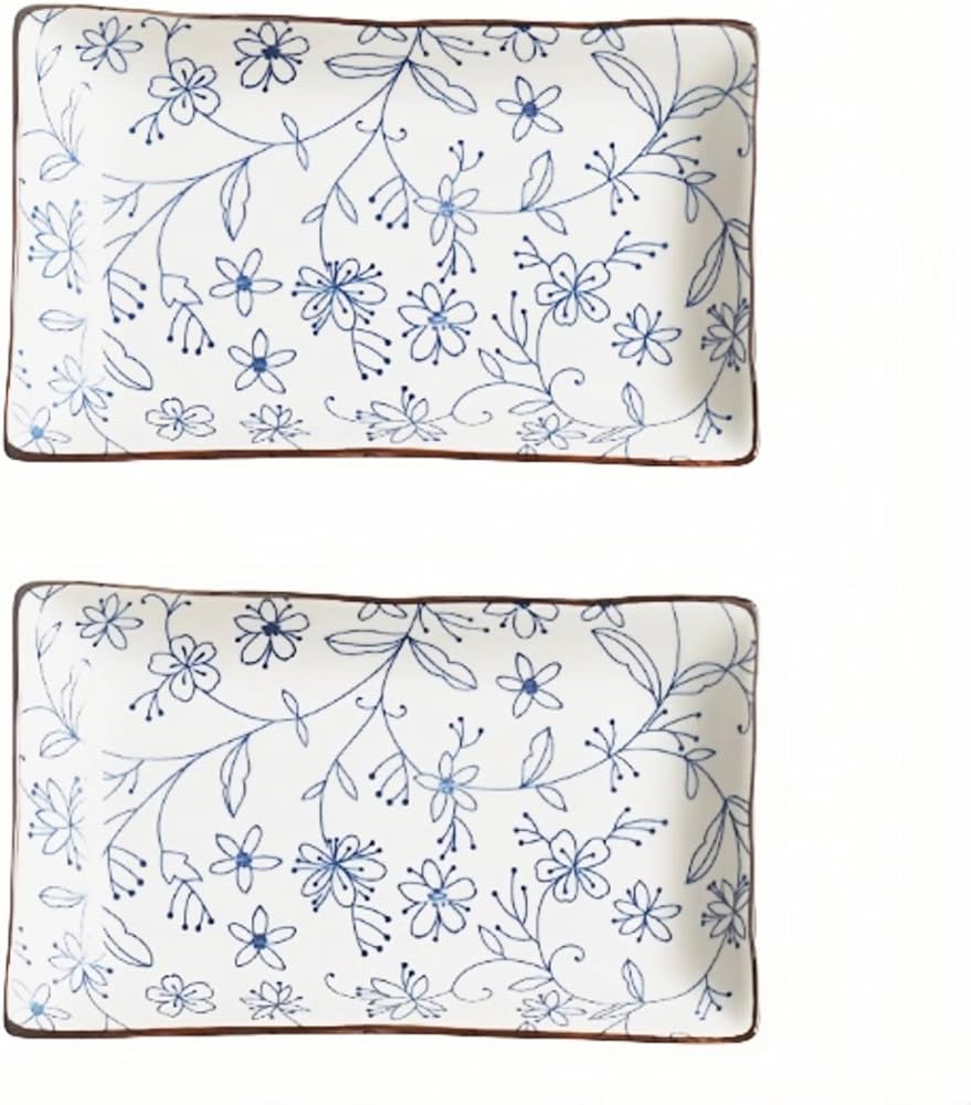 Amazon.co.jp: Haiyunhome 長方形 皿 長角皿 2枚セット バイノーラル