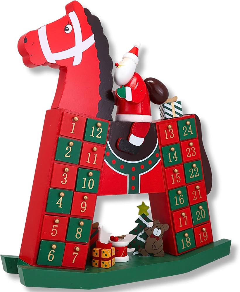 Amazon.co.jp: Needzo 木製カウントダウン クリスマスアドベント