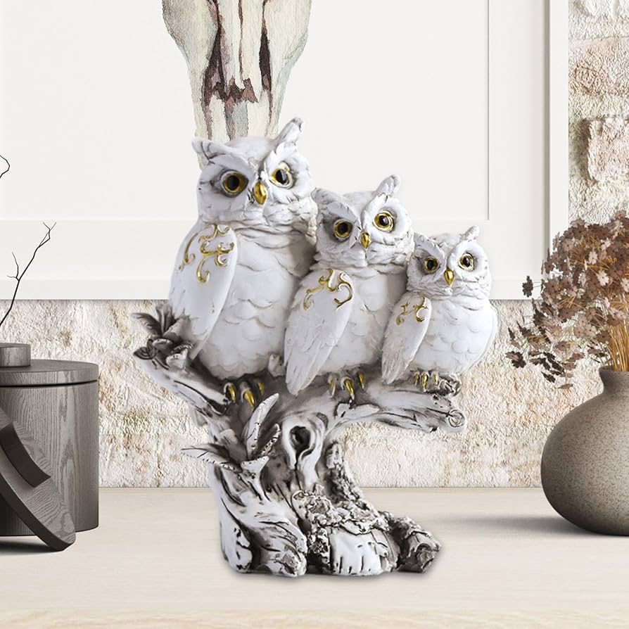 Amazon.co.jp: KLKCMS フクロウの置物 ふくろう マスコット