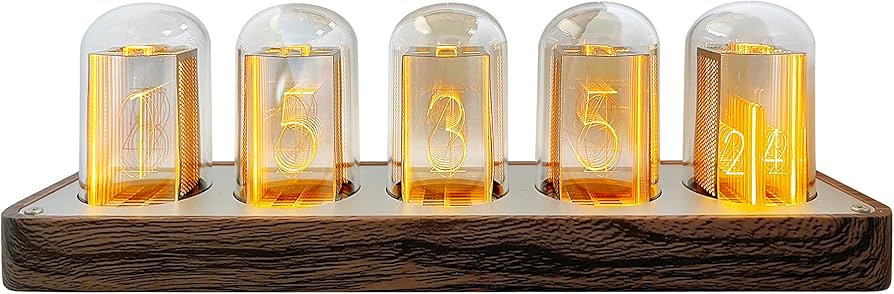 Amazon.co.jp: LONYIABBI ニキシー管風置き時計 グローチューブ