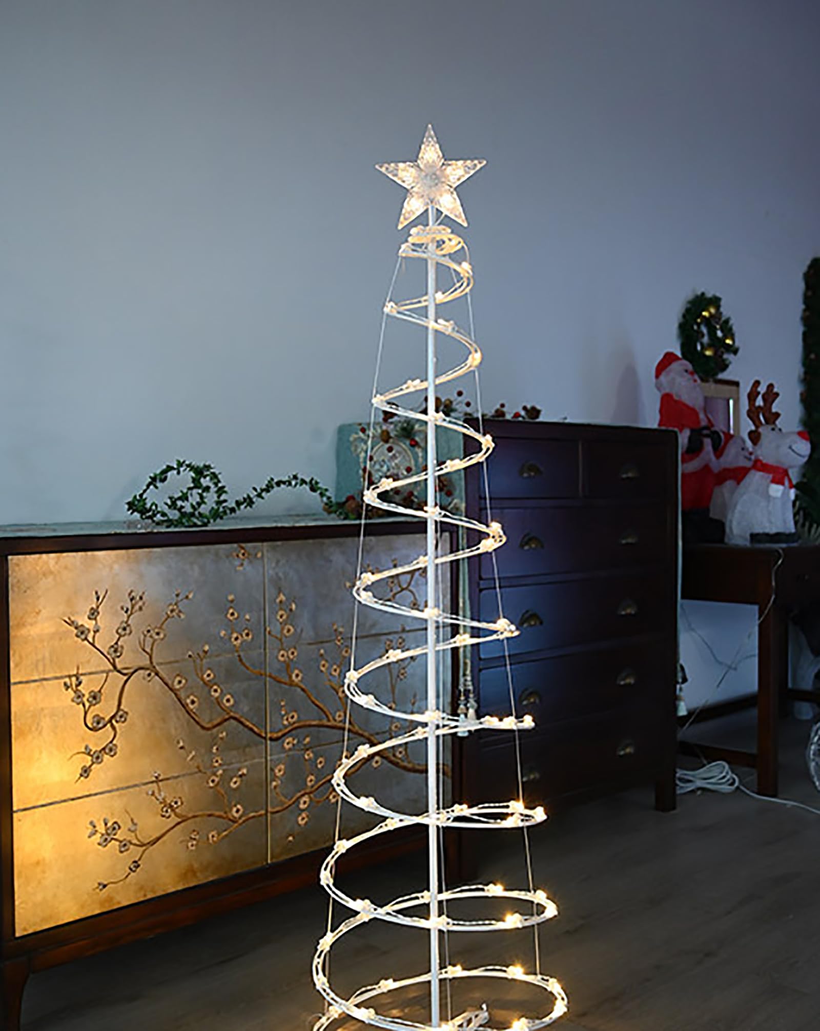 Amazon.co.jp: クリスマスツリー LEDツリー 150cm スパイラルツリー