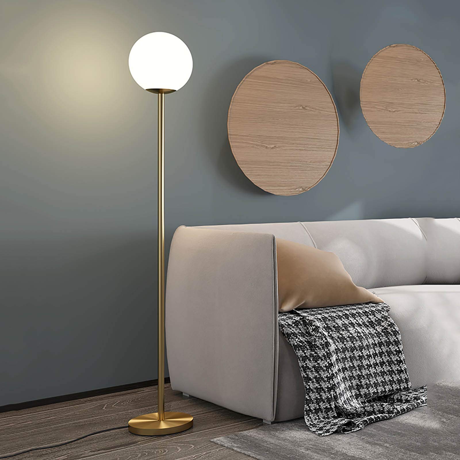 Amazon.co.jp : 曇らされたガラスグローブフロアランプ、リビング